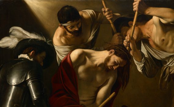 Caravaggio The Crowning with Thorns- detail