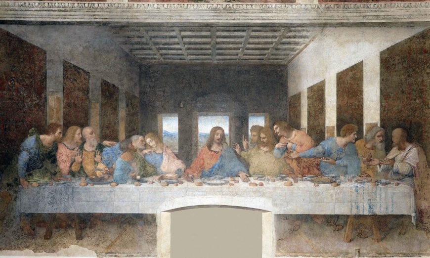 Leonardo da Vinci, Última Cena, aceite, temple, fresco, 1495-98 (Santa Maria delle Grazie, Milán)