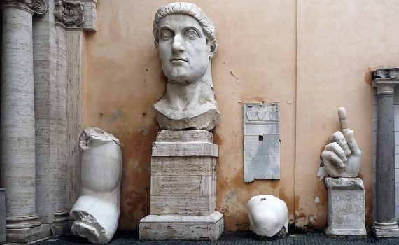 The Colossus of Constantine, c. 312-15 (Palazzo dei Conservatori, Musei Capitolini, Rome) (photo: Steven Zucker, CC BY-NC-SA 2.0)