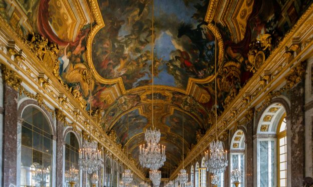 Galerie des Glaces (Hall of Mirrors) in the Palace of Versailles, Versailles, France