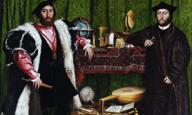 Hans Holbein the Younger, The Ambassadors, 1533, oil on oak, 207 x 209.5 cm (The National Gallery, London)