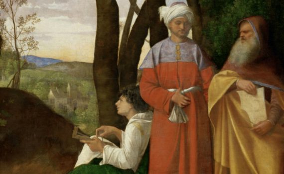 Giorgione The Three Philosophers detail