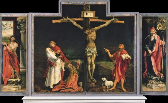 Matthias Grünewald, Isenheim Altarpiece (closed), 1510-15 - detail