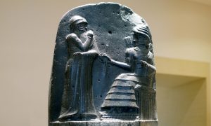 Law Code Stele of King Hammurabi, basalt, Babylonian, 1792-1750 B.C.E. (Musée du Louvre, Paris)