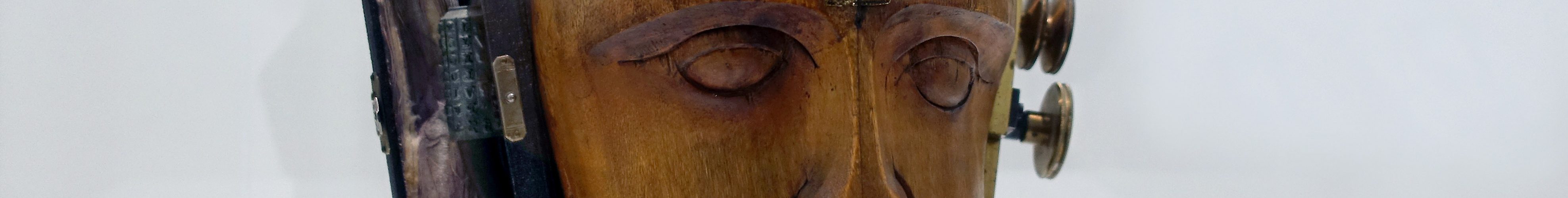 Raoul Hausmann, Spirit of the Age: Mechanical Head, 1919, wooden mannequin head with attached objects, 32.5 x 21 x 20 cm (Centre Pompidou, Musée National d’Art Moderne, Paris)