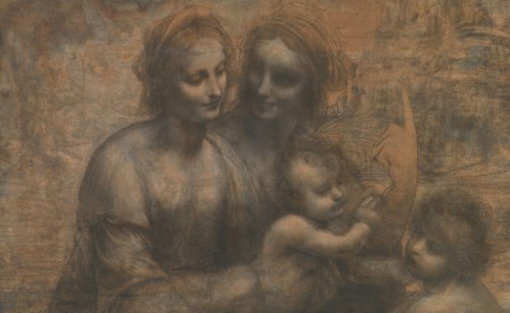 Leonardo da Vinci, The Virgin and Child with St. Anne and St. John the Baptist-detail