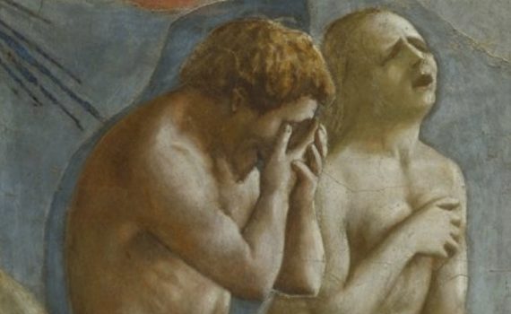 Masaccio, Expulsion of Adam and Eve from Eden, Brancacci Chapel -detail