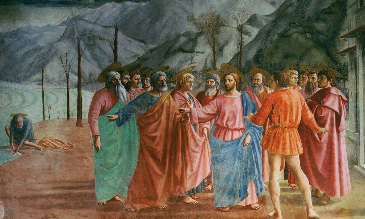 Masaccio, The Tribute Money- detail