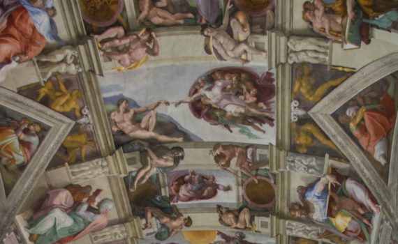 Michelangelo, Ceiling of the Sistine Chapel, 1508-12, fresco (Vatican, Rome) - detail