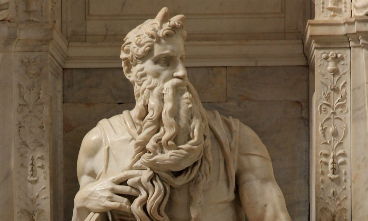 Michelangelo, Moses- detail