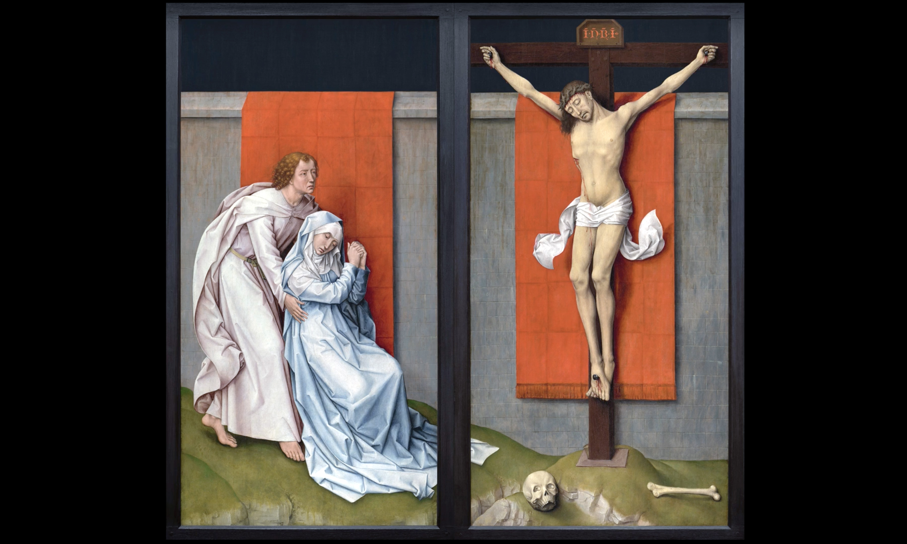 van der Weyden, Crucifixion with Mary and St. John Mourning