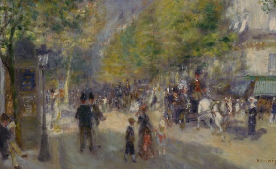 Auguste Renoir, The Grands Boulevards- detail