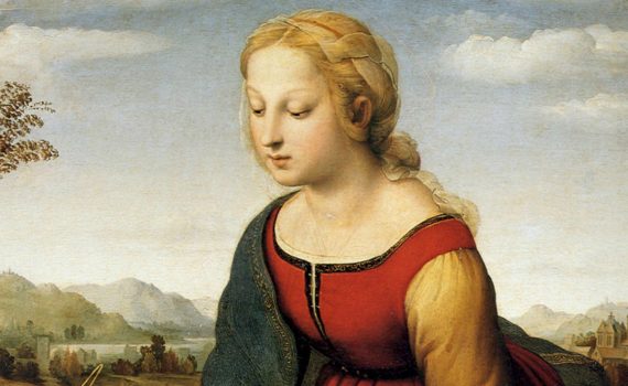 Raphael, La belle jardinière- detail