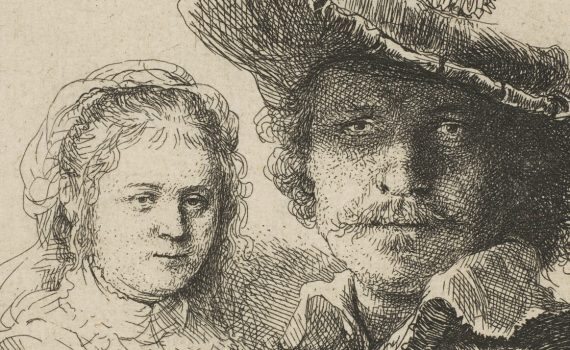 Rembrandt van Rijn, Self-Portrait with Saskia- detail