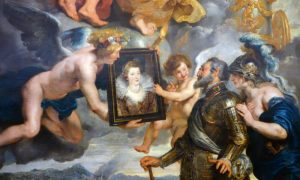 Peter Paul Rubens, The Presentation of the Portrait of Marie de' Medici-detail