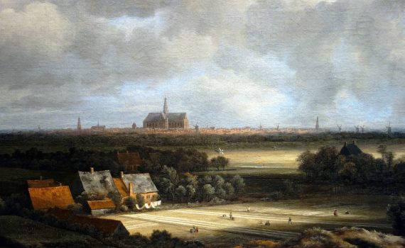 Jacob van Ruisdael, View of Haarlem with Bleaching Grounds - detail