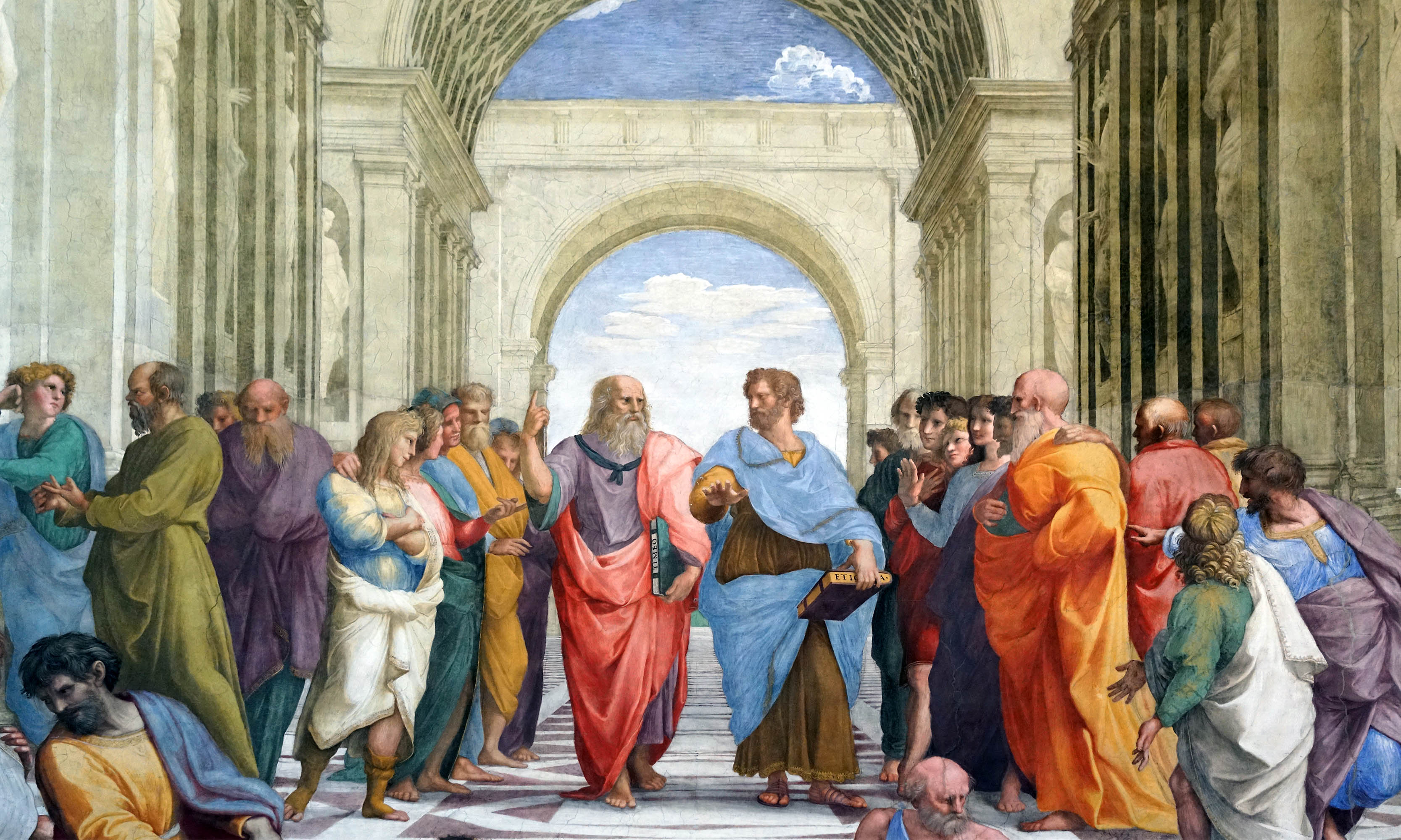 Raphael, School of Athens, fresco, 1509-1511 (Stanza della Segnatura, Papal Palace, Vatican)