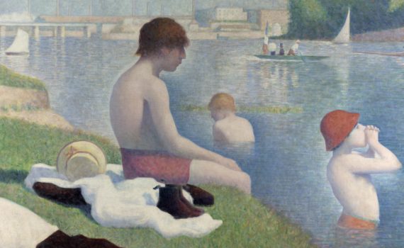 Georges Seurat, Bathers at Asnières- detail