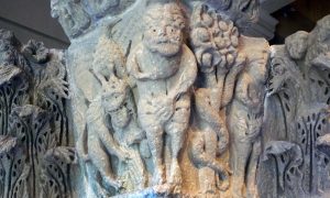 Historiated capitals from the crossing of the Church of Sant Miquel of the castle of Camarasa