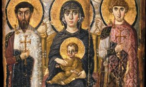 Virgin (Theotokos) and Child between Saints Theodore and George