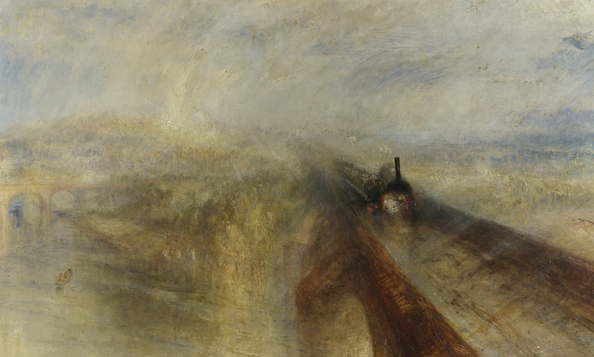 Joseph Mallord William Turner, Rain, Steam, and Speed -detail
