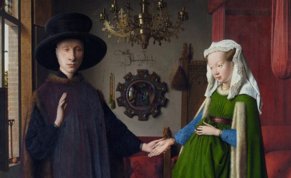 Jan Van Eyck, The Arnolfini Portrait - detail