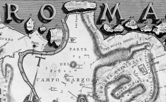 Giovanni Battista Piranesi, Map of ancient Rome and Forma Urbis, from Le antichità Romane, 1835-1839.