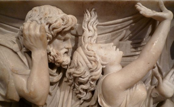 Medea Sarcophagus, 140 - 150 C.E., marble, 65 x 227 cm (Altes Museum, Staatliche Museen zu Berlin)