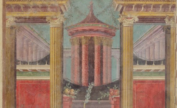 Second Style painting, cubiculum (bedroom), Villa of P. Fannius Synistor at Boscoreale, 50–40 B.C.E., fresco (The Metropolitan Museum of Art)