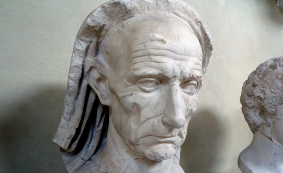 Veristic male portrait (similar to Head of a Roman Patrician), early 1st Century B.C.E., marble, life size (Vatican Museums, Rome)