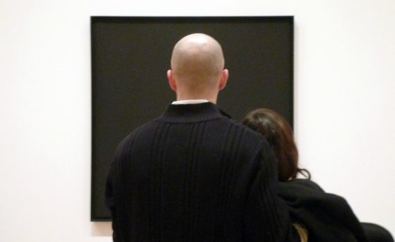 people viewing Ad Reinhardt at MoMA