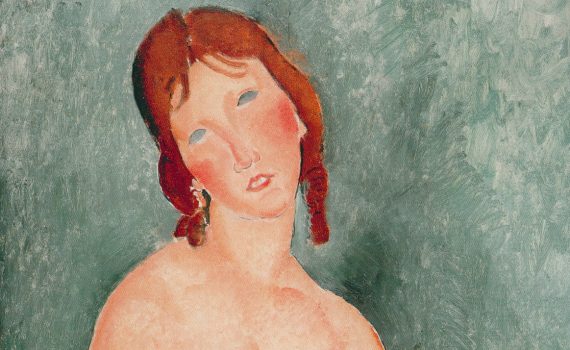 Amedeo Modigliani, Young Woman in a Shirt - detail