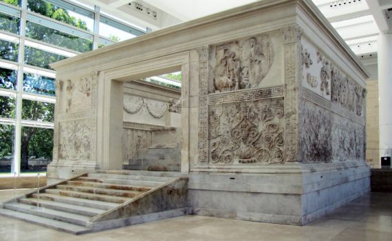 Ara Pacis Augustae (Altar of Augustan Peace), 9 B.C.E. (Ara Pacis Museum, Rome, Italy) (photo: Steven Zucker, CC BY-NC-SA 2.0)