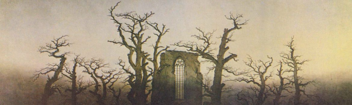 Caspar David Friedrich, The Abbey in the Oakwood, 1809–10, oil on canvas, 110 x 171 cm (Alte Nationalgalerie, Berlin)