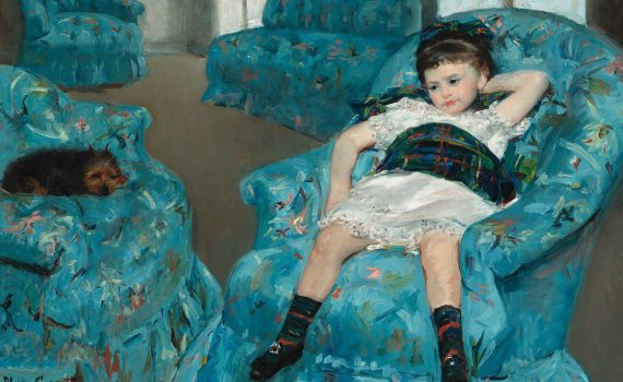Mary Cassatt, Little Girl in a Blue Armchair - detail