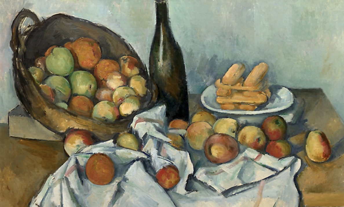 Paul Cézanne, The Basket of Apples - detail