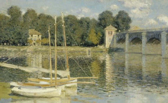 Claude Monet, The Argenteuil Bridge- detail