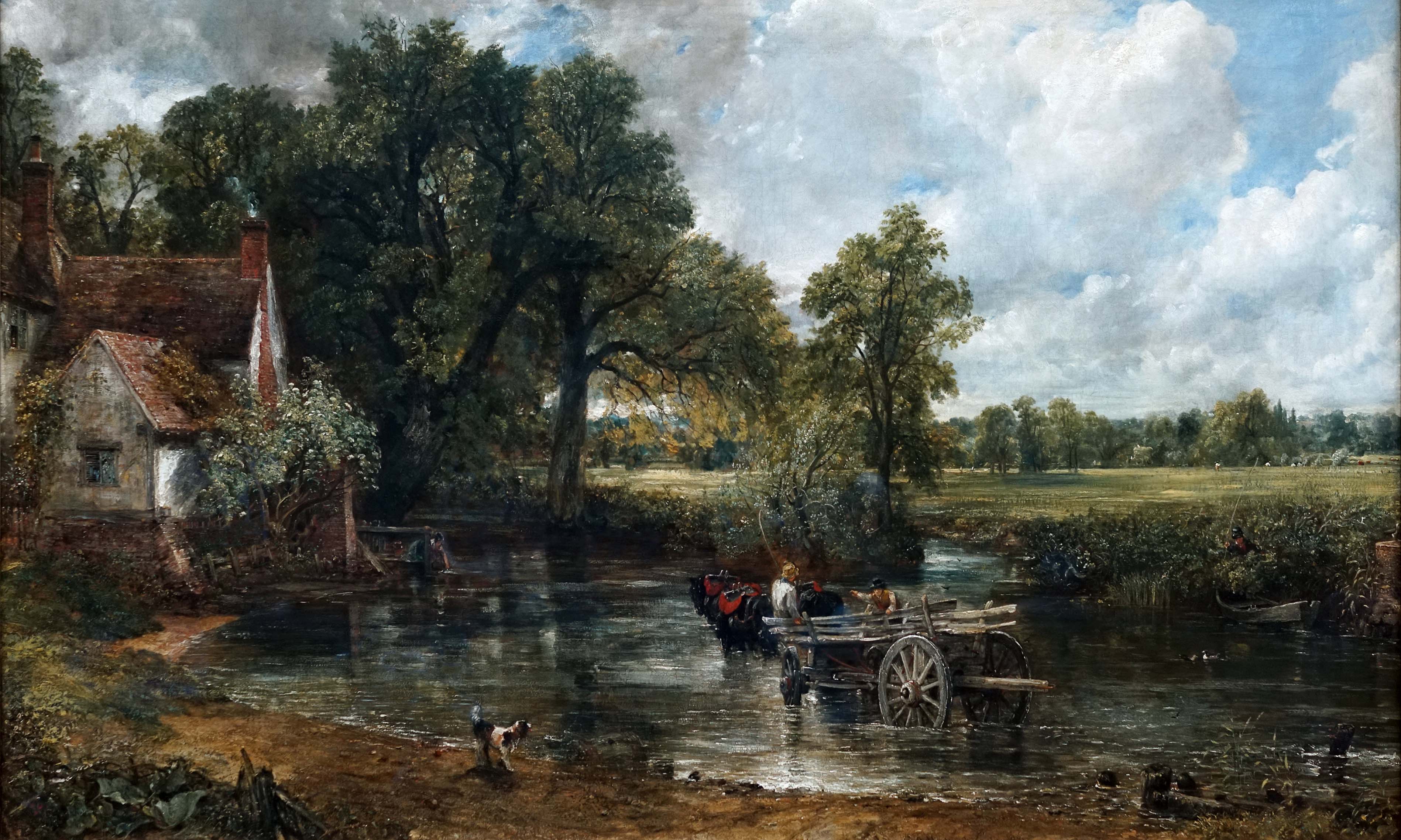John Constable, The Hay Wain (Landscape: Noon), 1821, oil on canvas, 130.2 x 185.4 cm (The National Gallery, London).