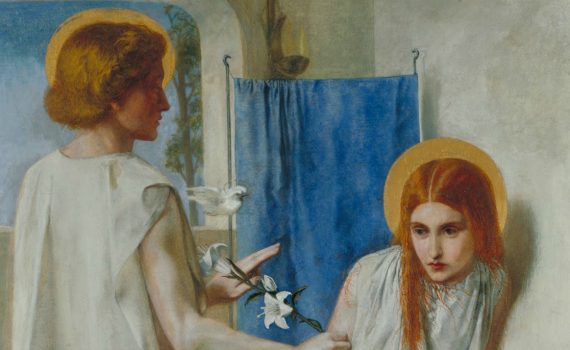 Dante Gabriel Rossetti, Ecce Ancilla Domini - detail