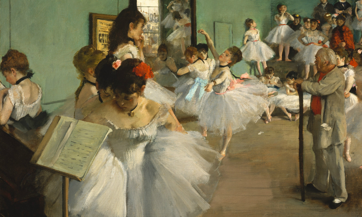 Edgar Degas, The Dance Class, detail