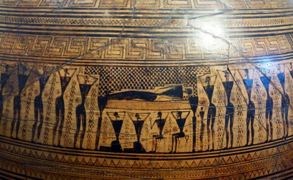 Frieze detail, Dipylon Amphora, c. 755-750 B.C.E.