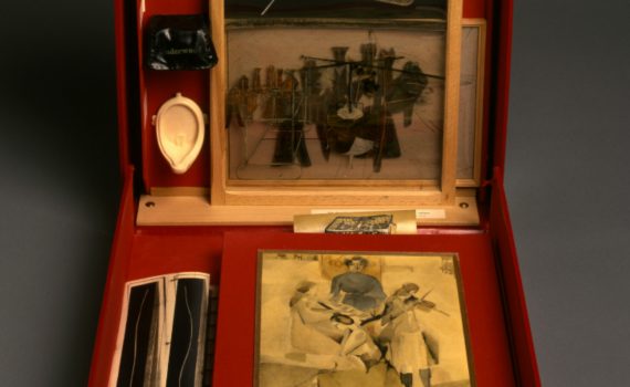 Marcel Duchamp, Boite-en-valise (the red box), series F, 1960 (Portland Art Museum)