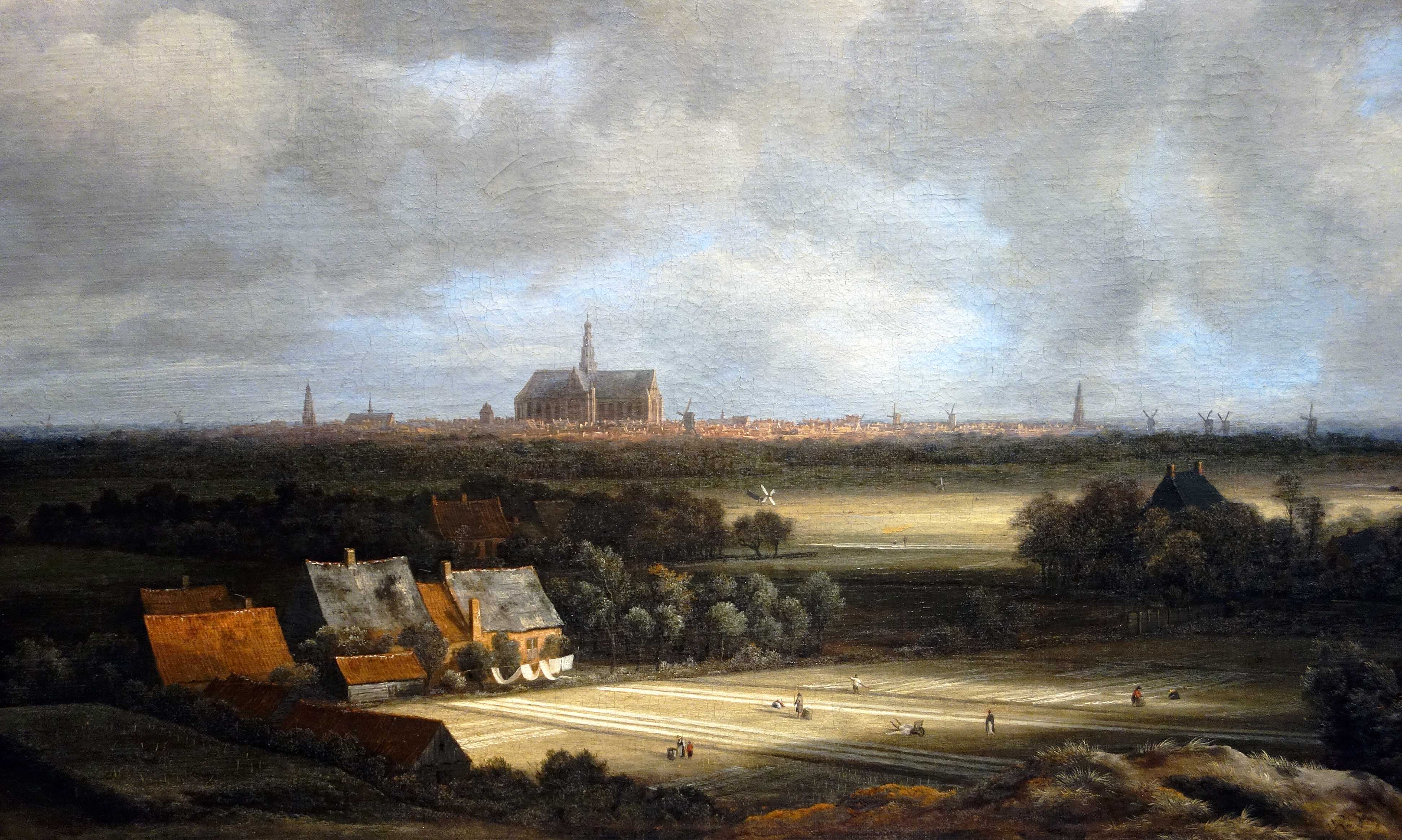 Jacob van Ruisdael, View of Haarlem with Bleaching Grounds, c. 1670–75, oil on canvas, 55.5 x 62 cm (Mauritshuis, The Hague)