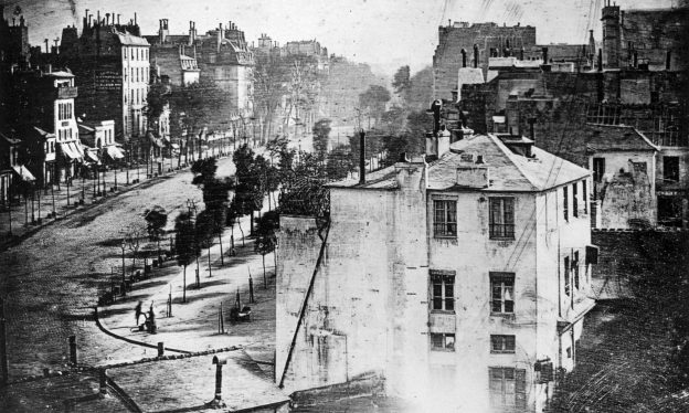 Louis Daguerre, Paris Boulevard, 1839, daguerreotype