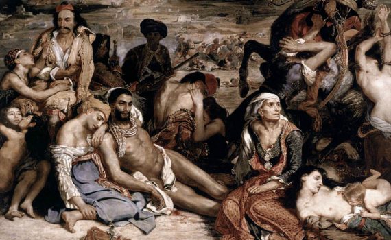 Eugène Delacroix, Scene of the massacre at Chios; Greek families awaiting death or slavery - detail