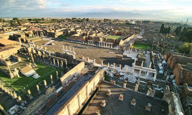 Aerial view of the Forum, Pompeii