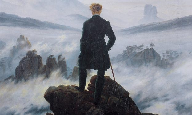 Caspar David Friedrich, Wanderer above the sea of fog, c. 1817 (Hamburger Kunsthalle)