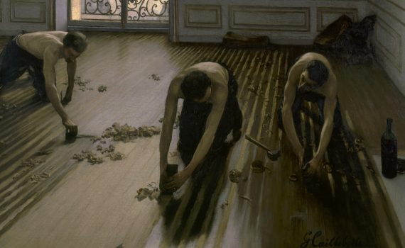 Gustave Caillebotte, The Floor Scrapers (Les raboteurs de parquet), 1875, oil on canvas, 102 x 146.5 cm (Musée d'Orsay, Paris)