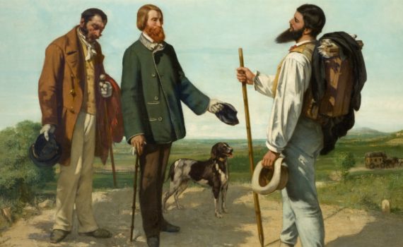 Gustave Courbet, The Meeting (Bonjour Monsieur Courbet), detail