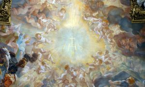 Il Gesu, ceiling fresco, The Triumph of the Name of Jesus, detail